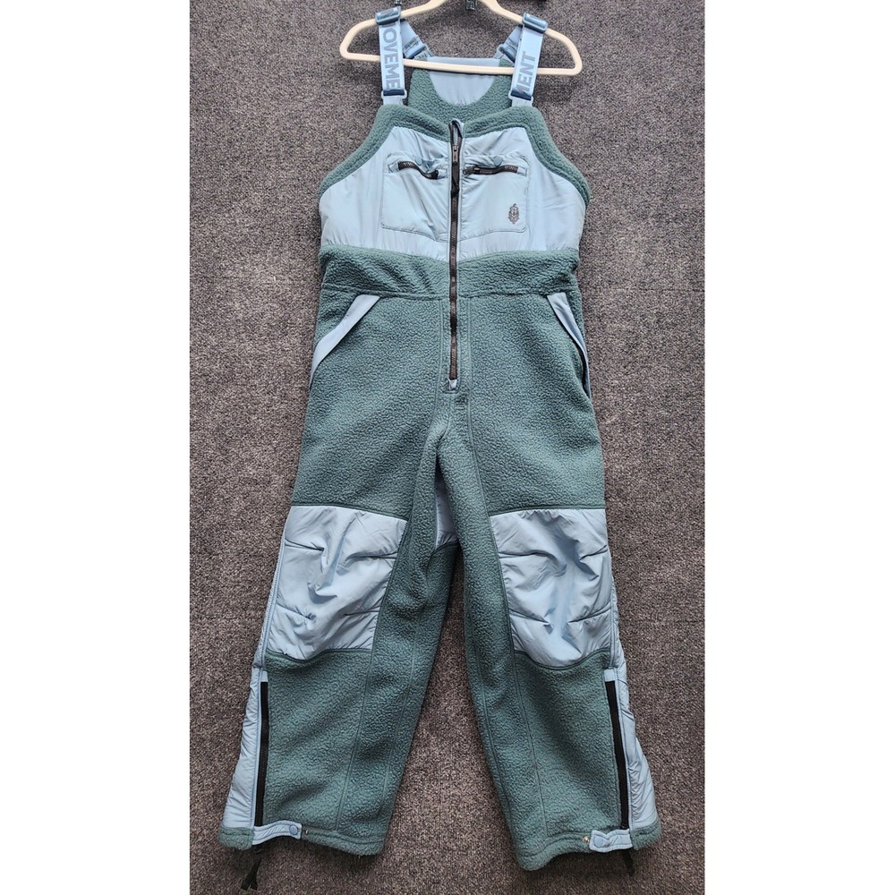 NWT FP Movement Adventure Awaits Women's Sherpa Ski Snow Bib Overalls Gorpcore L